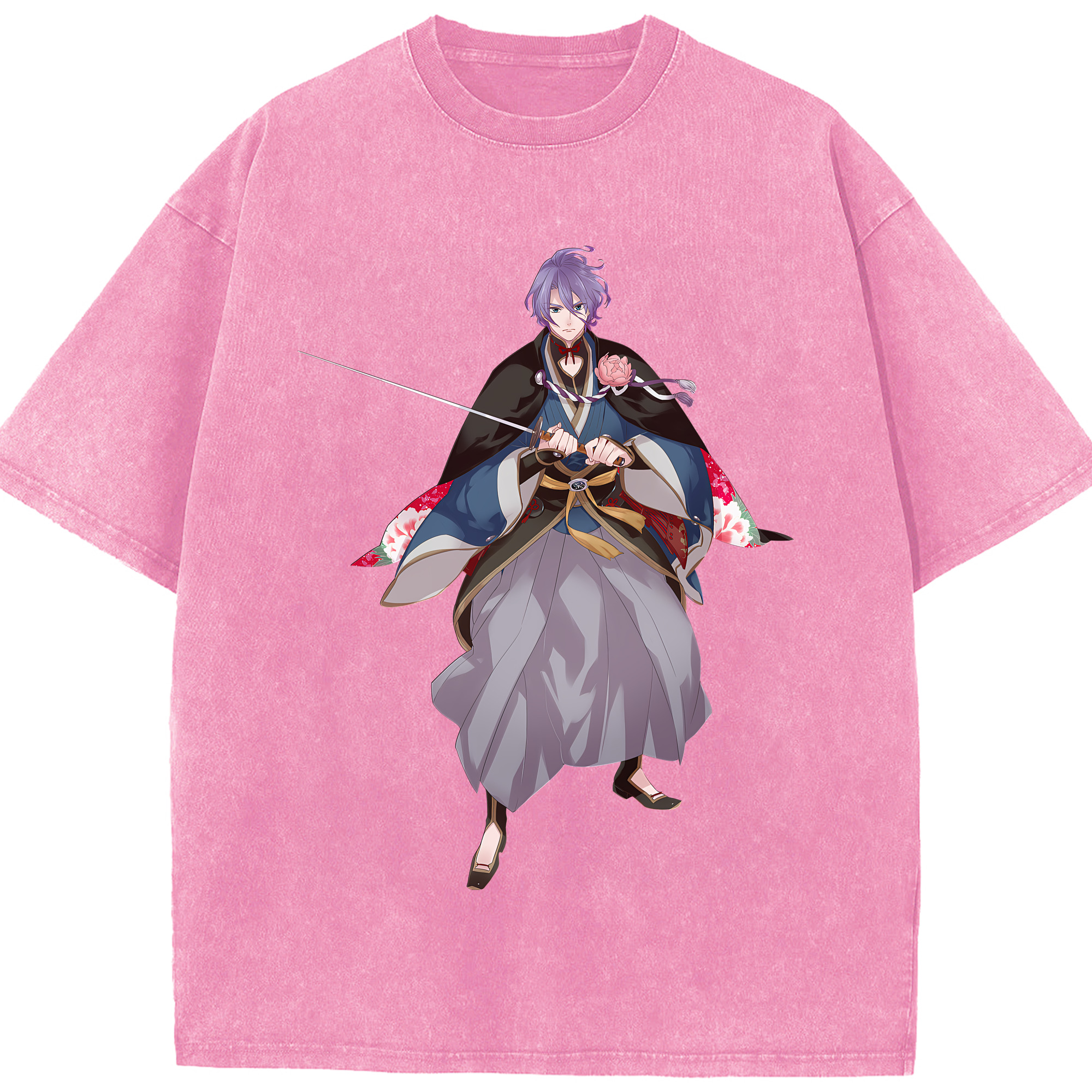 （画像用） 刀剣乱舞 Touken Ranbu 綿100% ヴィンテージ風 半袖Tシャツ（フロントプリント）